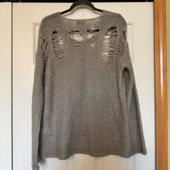 John+Jenn Open Knit Distressed Sweater - Picture 4 of 7